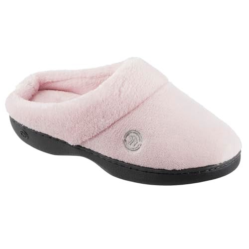 isotoner Women's Classic Clog Slippers with Memory Foam Comfort and Non-Slip Stability, Peony, 8-9 - Image 4