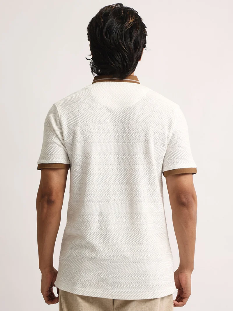 Maniac  Maniac Mens aop printed round neck half sleeve biscuit cotton tshirt for Men | Best Price UAE