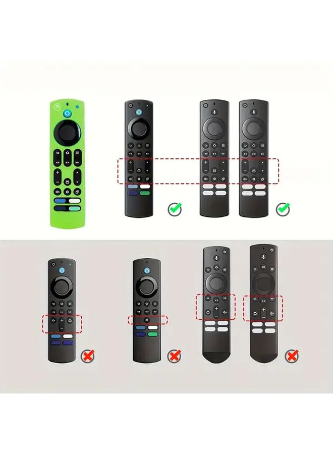 غطاء سيليكون أزرق لامع لجهاز تحكم Fire TV عن بُعد مع زر Alexa متين - Image 4