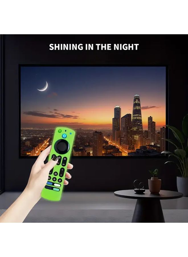 غطاء سيليكون أزرق لامع لجهاز تحكم Fire TV عن بُعد مع زر Alexa متين - Image 5
