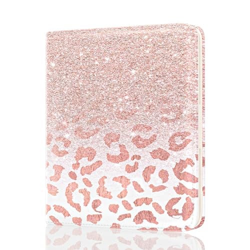 Rouidr Womens Wallet, RFID Small Slim Wallet for Women, Cute Bifold Leather Pocket Credit Card Holder Ladies Mini Purse with Zipper Coin Pocket & ID Window, Pink Leopard - Image 1