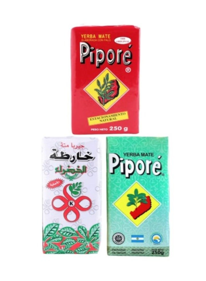 متة يبرا الاصلي 250 جرام 3 قطع متنوع