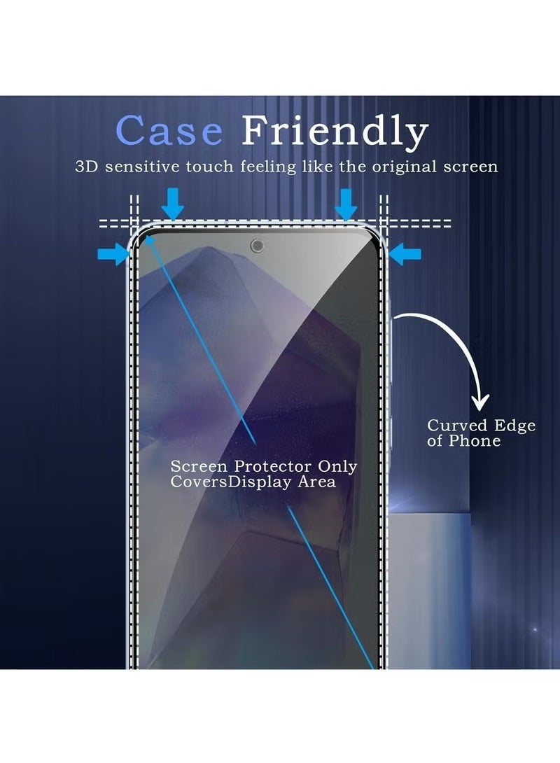 URBBKING Samsung Galaxy A56 3-Pack HD Full Privacy Anti-Peeping Screen Protector, Anti-Peeping Tempered Glass Screen Protector with Camera Lens Protector Compatible with Samsung Galaxy A56  - Image 2