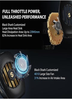 BLACK SHARK Mobile phone radiator semiconductor cooling, 15W power 4010 large fan, temperature drop up to 30℃, RGB light, 30mm * 30mm radiator cooling fan, suitable for iOS and Android  - Image 5