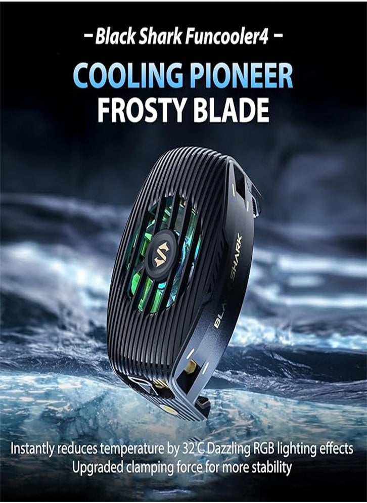 BLACK SHARK - Mobile phone radiator semiconductor cooling, 15W power 4010 large fan, temperature drop up to 30℃, RGB light, 30mm * 30mm radiator cooling fan, suitable for iOS and Android - Image 1