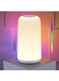 Touch Bedside Table Lamp,  3 Way Dimmable Small Lamp for Bedroom, LED Lamp with Warm White Lights