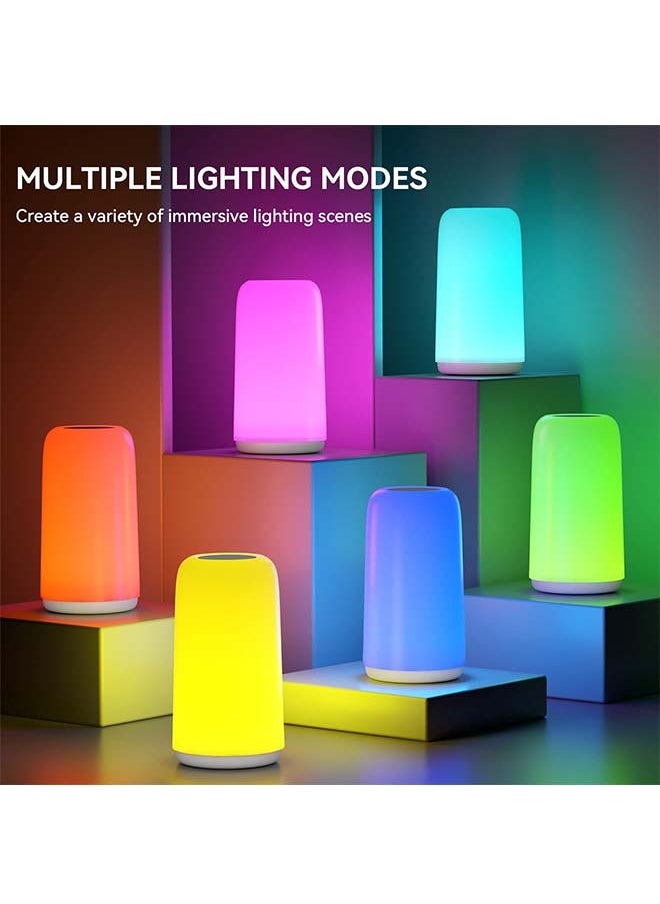 Generic - Touch Bedside Table Lamp,  3 Way Dimmable Small Lamp for Bedroom, LED Lamp with Warm White Lights - Image 1