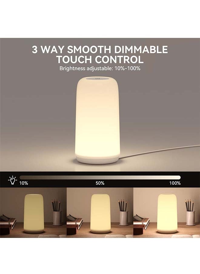 Generic - Touch Bedside Table Lamp,  3 Way Dimmable Small Lamp for Bedroom, LED Lamp with Warm White Lights - Image 1