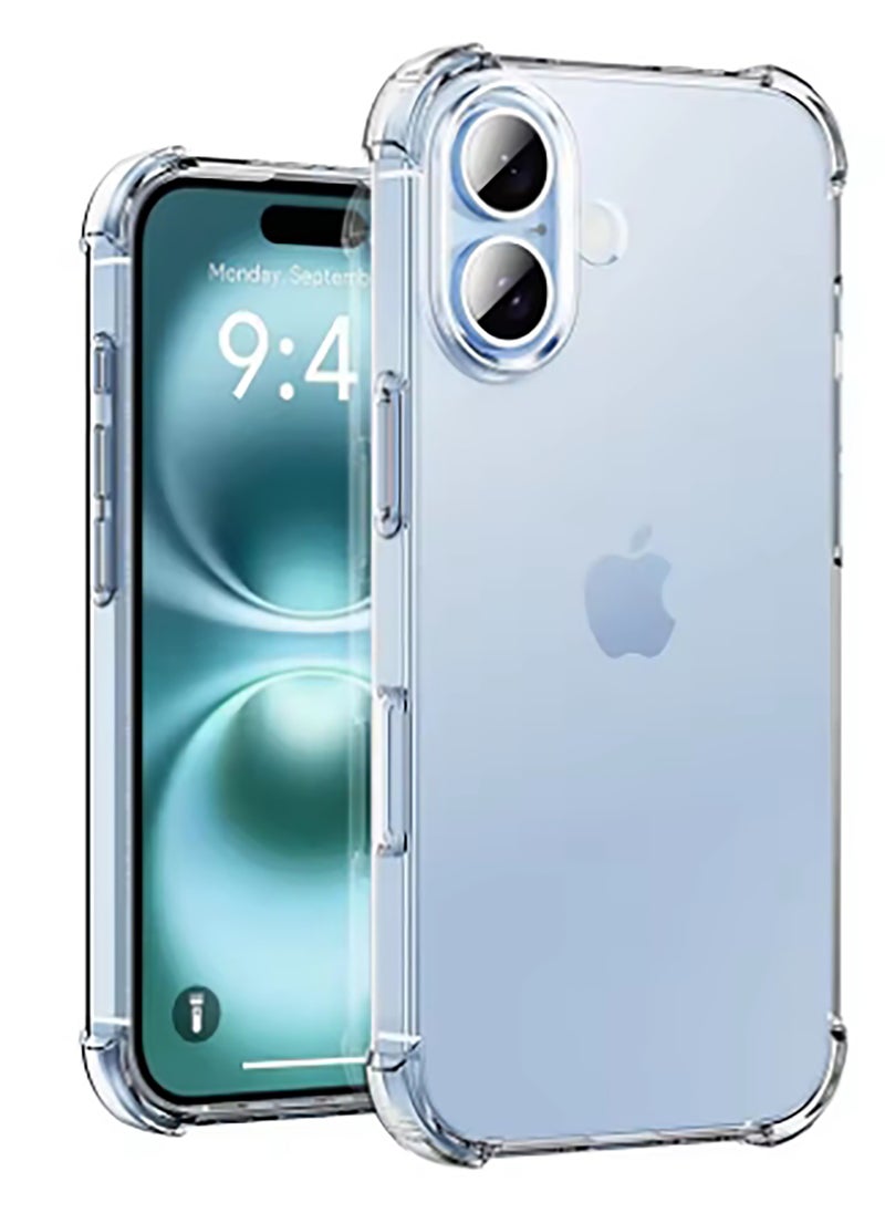Generic Shock-Absorption Flexible Clear TPU Rubber Protective Cell Phone Cover for iPhone 16 Case  - Image 1