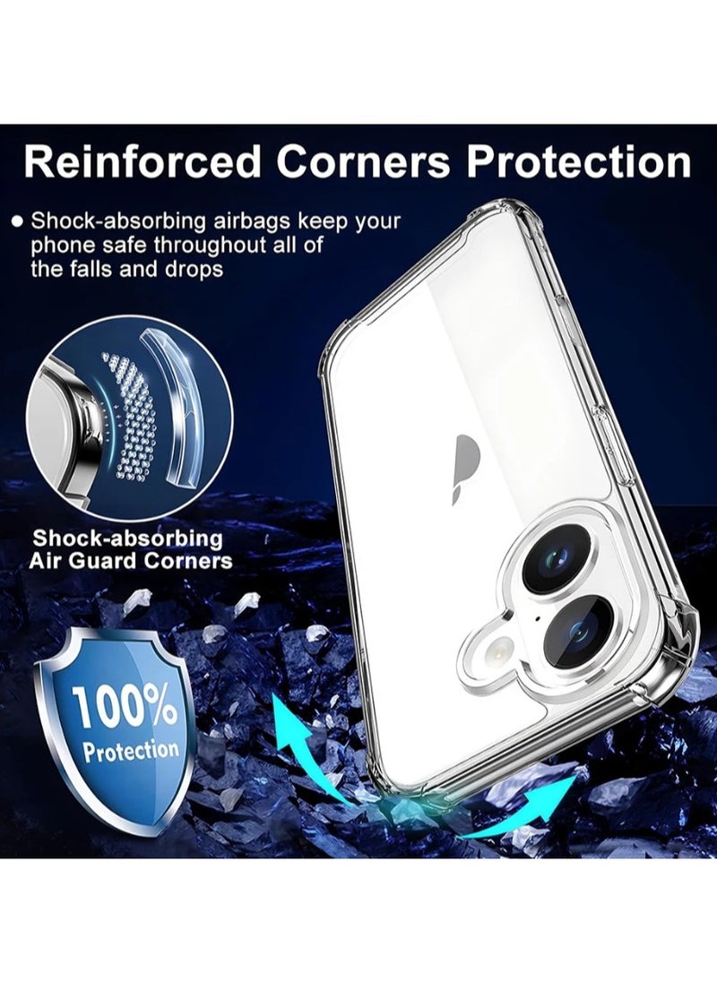 Generic Shock-Absorption Flexible Clear TPU Rubber Protective Cell Phone Cover for iPhone 16 Case  - Image 2