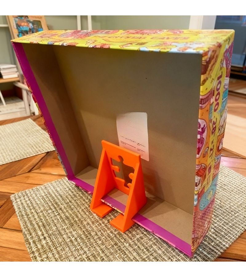 White Multi Functional Puzzle Box Stand Durable Plastic Holder for Displaying Puzzles and Posters Ideal for All Enthusiasts - Image 4