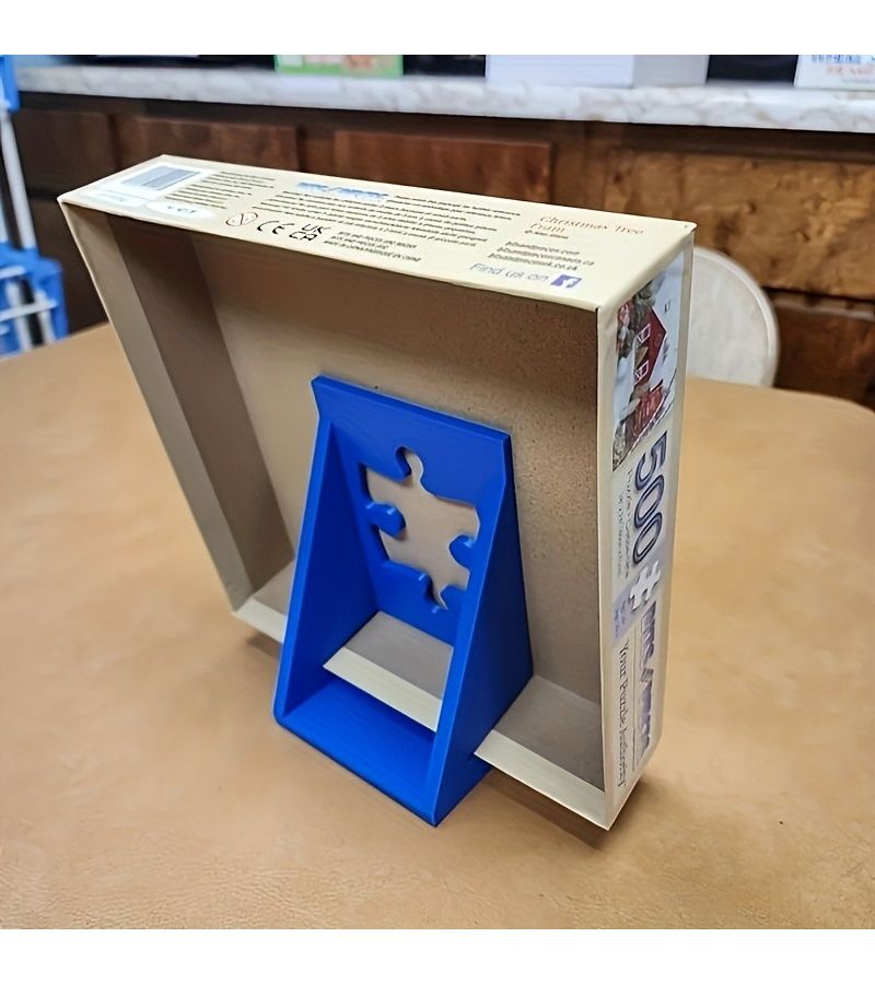 White Multi Functional Puzzle Box Stand Durable Plastic Holder for Displaying Puzzles and Posters Ideal for All Enthusiasts - Image 3