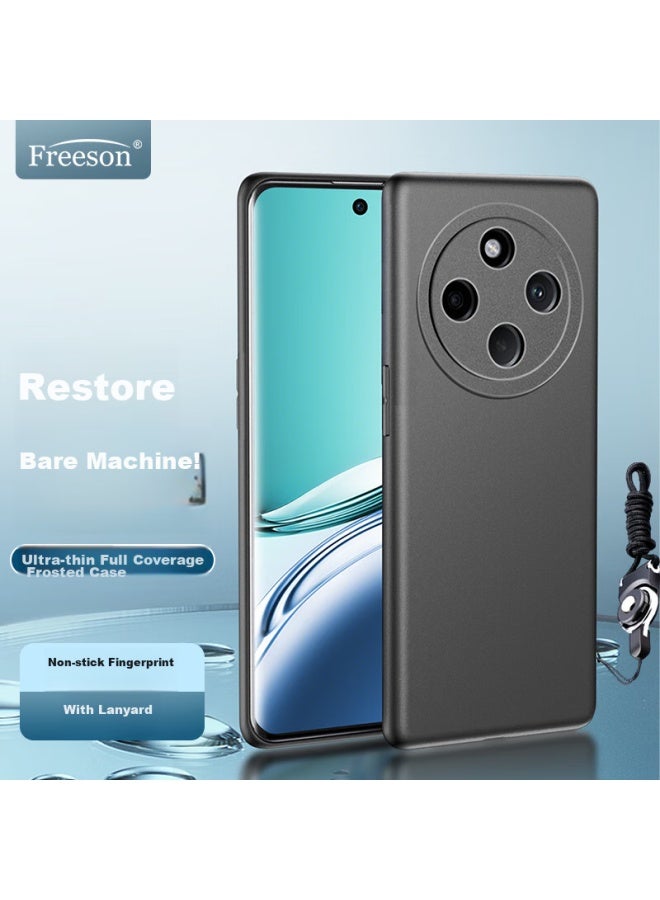 Freeson غطاء هاتف لـ Oppo A3 Pro، غطاء رقيق واقٍ بالكامل مضاد للصدمات من TPU ناعم ، أسود - Image 1