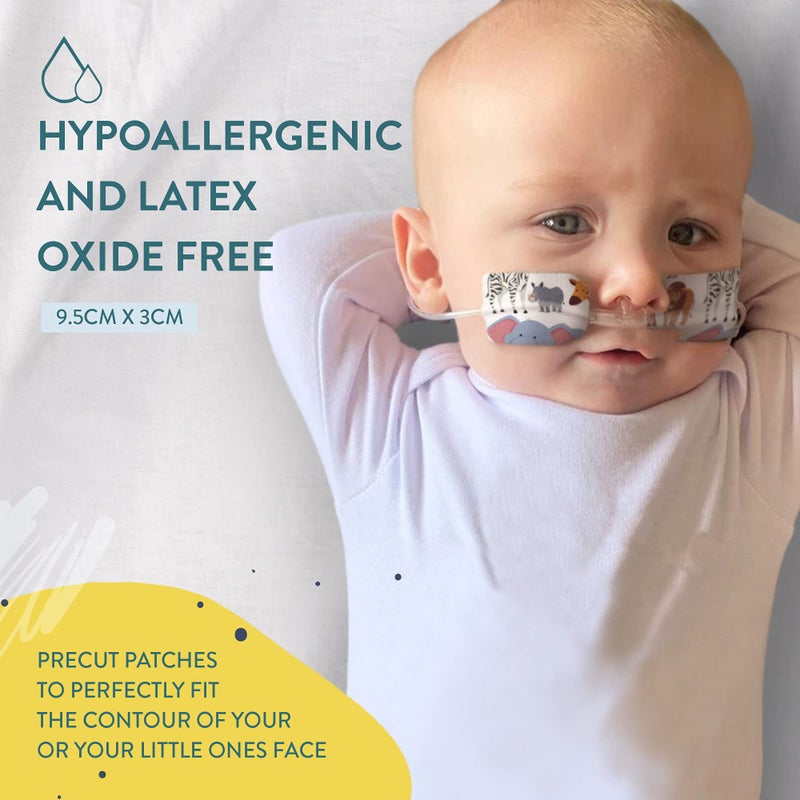 A Simple Patch Nasogastric or Oxygen Tube precut Adhesive Tape Animal Mix x 10 Pack. (Mix Pack) - Image 2