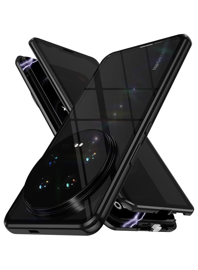 Compatible with Xiaomi 14 Ultra 5G Case, Privacy Case Magnetic Adsorption, Front  Back 360 Degree Total Protection Case with Anti Spy Tempered Glass - Image 1