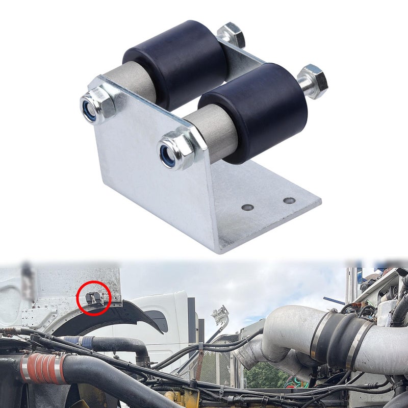 GYUPTRK 1304401 Lower Roller Bracket Kit with Rollers and Hardware Fit for Peterbilt 379 Replace 1304401M001 1303593 1304413SPL 1304467 Passenger Right Side - Image 2