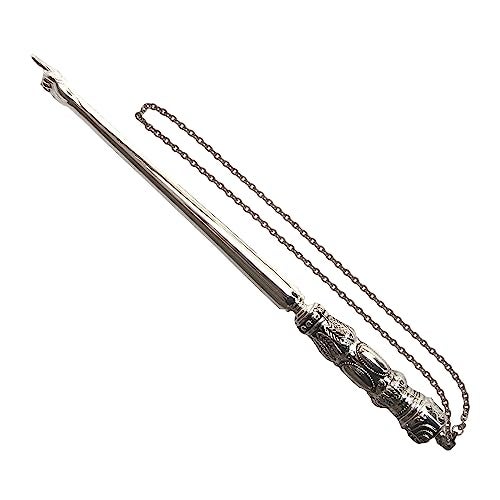MASORET Modern Nickel Yad Torah Pointer: Fine, Elegant Carved Handle with Hand with Extended Finger Pointed; Protects Jewish Israelis Scrolls, 9.8 Inch - Image 4