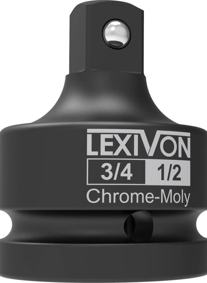 LEXIVON 3/4-Inch Impact Socket Adapter, 3/4" Female to 1/2" Male Reducer | 20mm to 12.5mm, Made of Premium Quality Chrome Vanadium Steel, Fully Impact Rated (LX-402) - Image 1