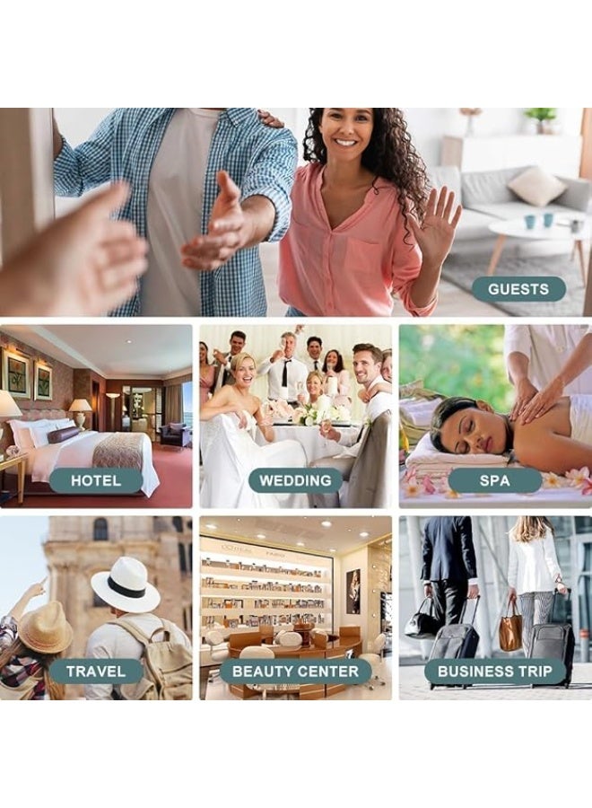 كاست ويف ٦ أزواج من شباشب السبا، قابلة للغسل وإعادة الاستخدام، شباشب فندقية داخلية مغلقة الأصابع للاستخدام مرة واحدة، شباشب منزلية ناعمة من الصوف المرجاني، مخمل كريستالي فائق النعومة، نعل مبطن لمزيد من الراحة - للضيوف، الفنادق، السفر - Image 4
