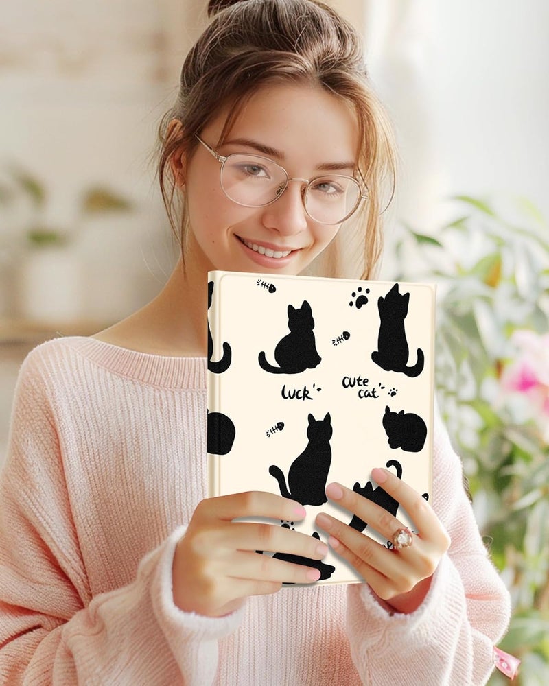 Wazzasoft for iPad 9th/8th/7th/Air 3rd Generation/Pro 10.5 Inch Case Keyboard Pencil Holder Folio Tablet Cover Women Girl Cute Girly Teen Kawaii Black Cat Unique Design for Apple 10.2 & 10.5 Inch - Image 3
