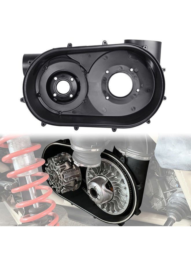 CUSAUTV Inner Clutch Cover,X3 CVT Air Guide Clutch Back Plate Transmission Housing Belt Cover Compatible with Can-Am Maverick X3 XDS XRS 2017-2023,Variator Cover Replace #420212605(Black,1pc) - Image 1