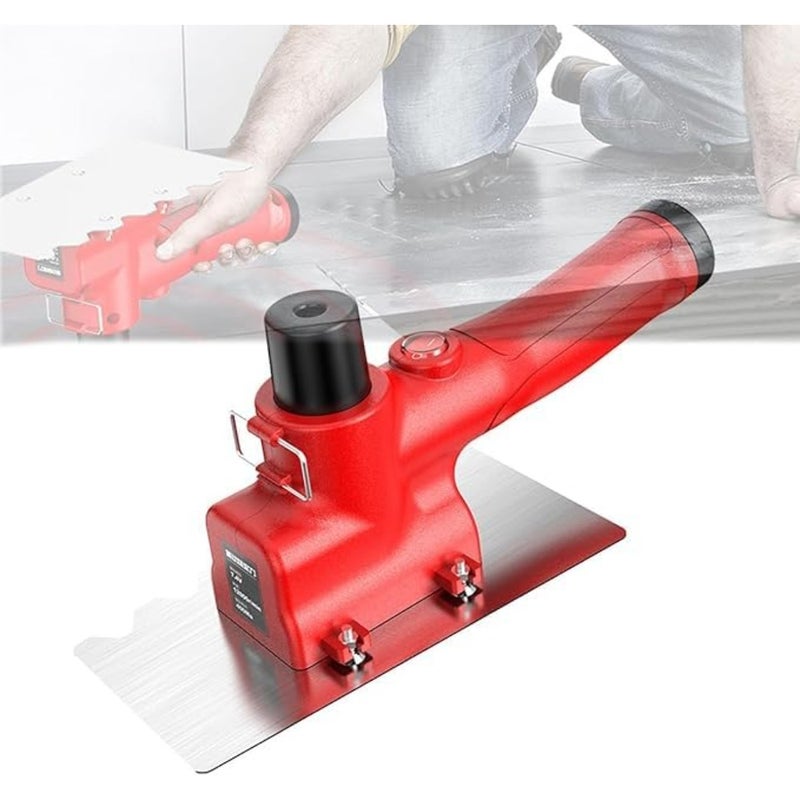 12000Rpm Concrete Finishing Tool Tile Vibrator, 20CM Blade Electric Screed Cement Surface Leveling Tamper Ruler with Scraper for Concrete Processing - Image 1