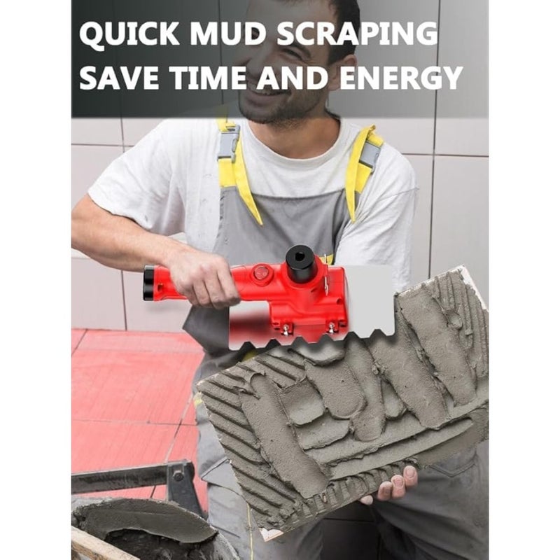 12000Rpm Concrete Finishing Tool Tile Vibrator, 20CM Blade Electric Screed Cement Surface Leveling Tamper Ruler with Scraper for Concrete Processing - Image 4