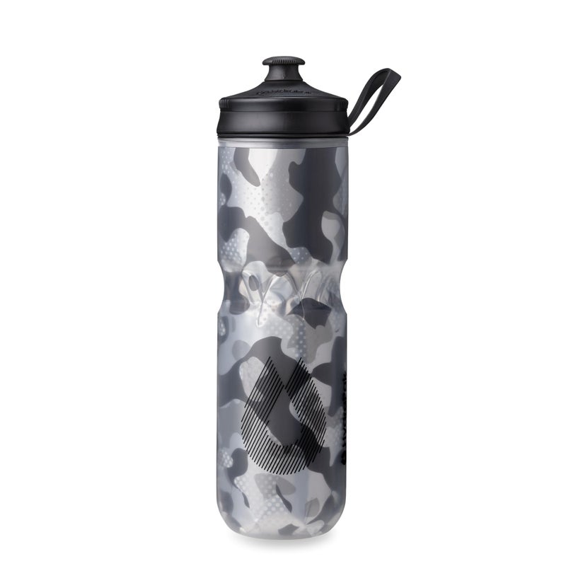 HydraPak | Polar Bottle - Polar Sport Insulated Water Bottle - BPA-Free, Sport & Bike Squeeze Bottle with Handle (Contender Black, 700ml / 24oz) - Image 1