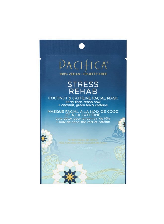 Pacifica Sheet Mask - Stress Rehab with Coconut, Caffeine & Green Tea - De-Stress Facial Mask for Puffiness & Redness Relief, Vegan & Cruelty-Free, 1 Sheet - Image 1