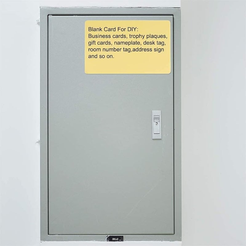 بطاقات العمل المعدنية ذات اللون الذهبي 80x50 مم 50 قطعة ألواح معدنية للنقش بالليزر DIY - Image 3