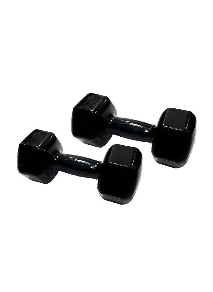 TA SPORT York Hex Vinyl Dumbbell 4Kg Black Db2121  - Image 1