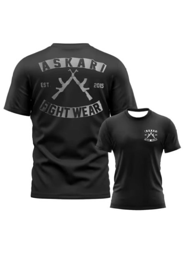 Hot Men's T-shirt Summer Sports Fitness Breathable Round Neck Short Sleeve Motorcycle Outdoor Training Wear