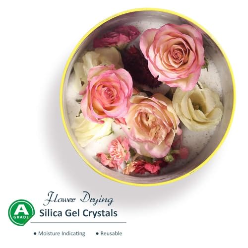 wisedry Silica Gel Flower Drying Crystals - 5 LBS, Fine Crystals < 1mm, Color Indicating, Reusable - Image 4
