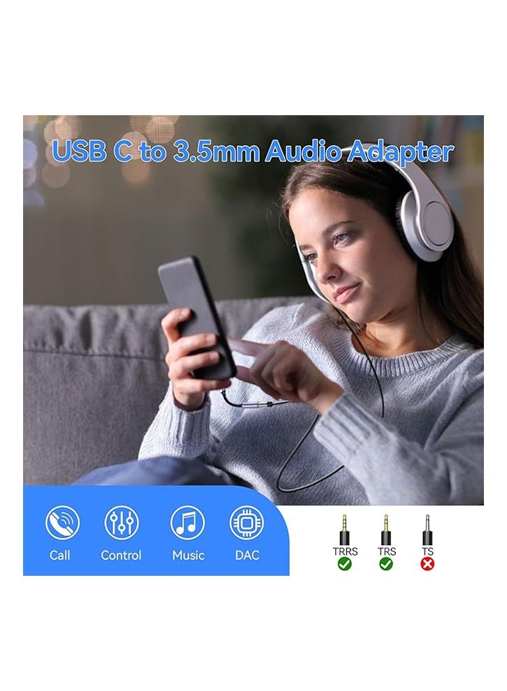 وايكيل محول صوت USB C إلى 3.5 مم (عبوة واحدة) - متوافق مع iPhone 15 Pro Max، Samsung Galaxy S23، iPad Pro، MacBook - Image 2