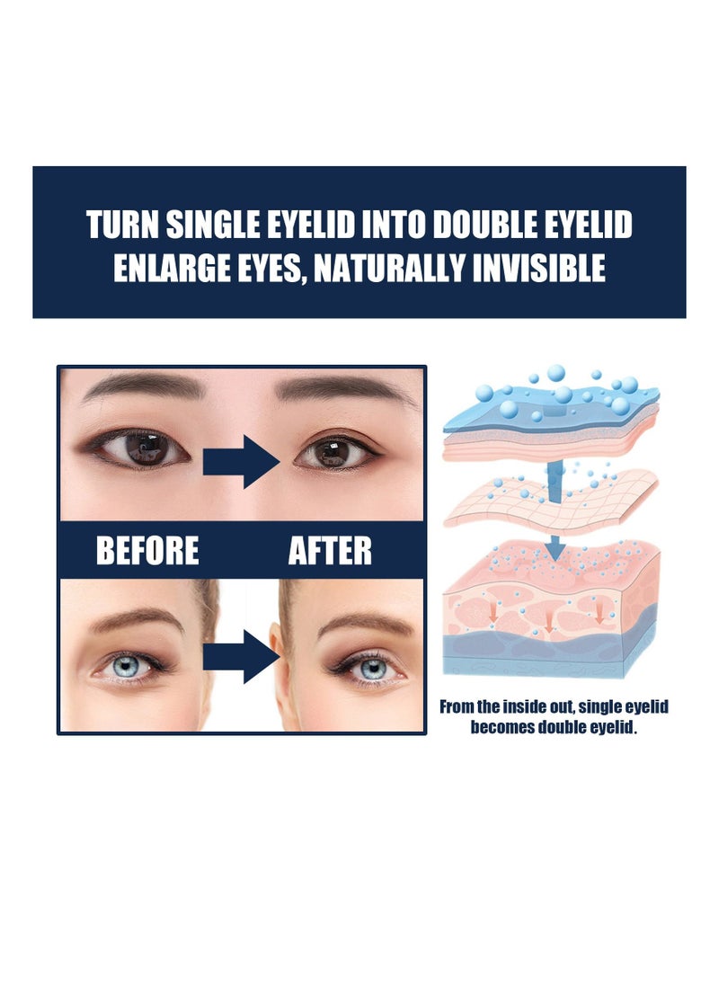 West&Month - Lace double eyelid patch invisible adhesive free natural mesh that sticks to the eyes when exposed to water, olive shaped - Image 1