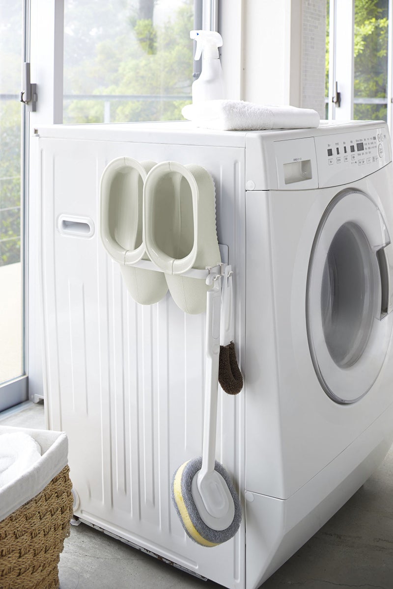 Yamazaki Home Clothes Magnet Hanger Storage Rack-Small Hanging Organizer | Steel | Laundry, One Size, White - Image 4