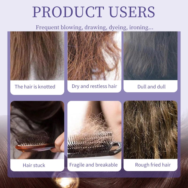 QANZIRE زيت الأركان المغربي، زيت أساسي للشعر الأرجواني - يجعل الشعر ناعماً ولامعاً، مرطب عميق، تحكم في التجاعيد، إصلاح الأطراف المتقصفة للشعر الجاف والتالف، زيت علاج للشعر الجاف والتجعد - 100 مل - Image 3