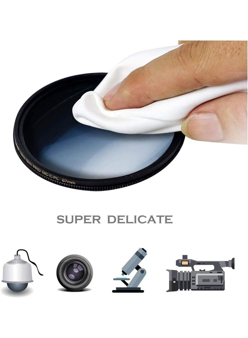 20 قطعة من قماش النظارات ، قماش تنظيف الألياف فائقة الدقة ، لتنظيف عدسات الكاميرا ، سماعات VR ، النظارات ، النظارات الشمسية ، الهاتف الذكي ، الأجهزة اللوحية ، التلفزيون الذكي وأجهزة الكمبيوتر المحمولة ، 15 × 18 سم ، 10 قطعة سوداء ، 10 قطعة رمادية - Image 5