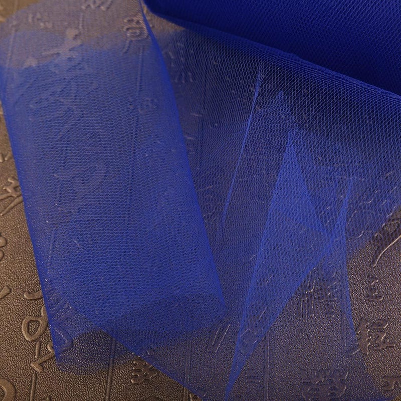مقاوم للمنظفات الكيميائية 100 ياردة 15 سم لفافة شاش تزيين حفلات الزفاف DIY لتنانير الطاولات أقمشة حياكة الملابس لتنورة حفلات قوس قزح (أزرق) جودة ثابتة مواد طبيعية أحجام حسب الطلب - Image 3