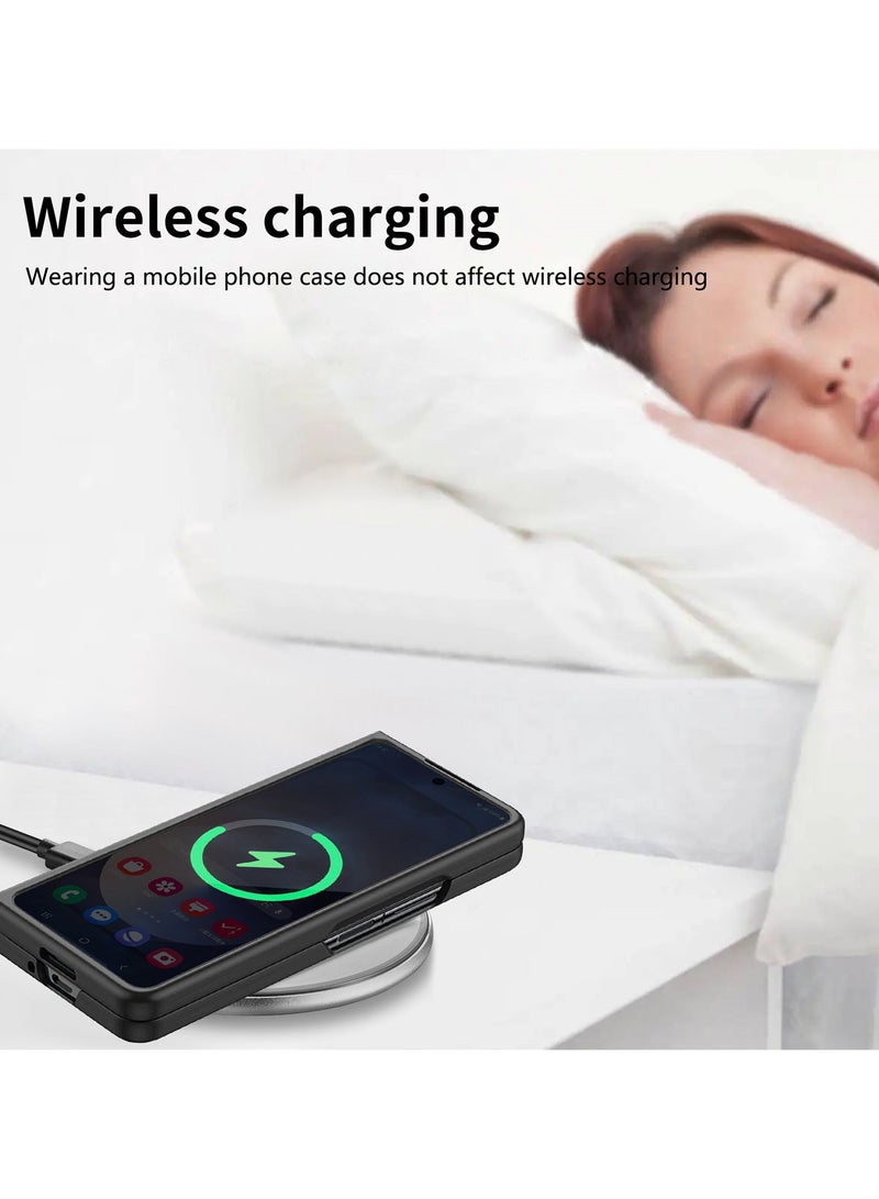 general Magnetic case compatible with Samsung-Z Fold7, 【support wireless charging】 full package anti-drop anti-fingerprint protective case for Samsung-Z Fold7 - Image 3