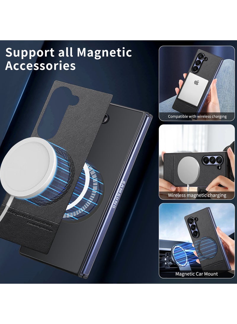 general Magnetic case compatible with Samsung-Z Fold7, 【support wireless charging】 full package anti-drop anti-fingerprint protective case for Samsung-Z Fold7 - Image 4
