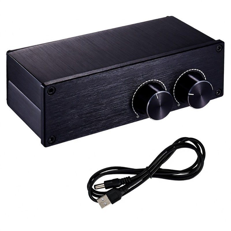 Passive Preamp: Black Metal Housing, Plug And Play - Lossless Transmission Speaker Controller for Stereo System, Audio Equipment - Image 4