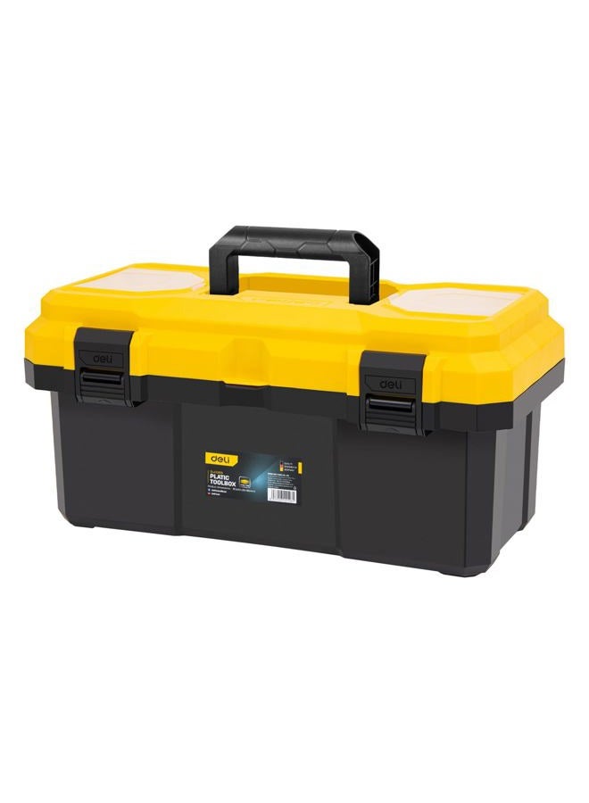 DELI 16-inch Tool Box with Removable Tray, Small Parts Box On The Lid, Tray Can be Removed - Image 1