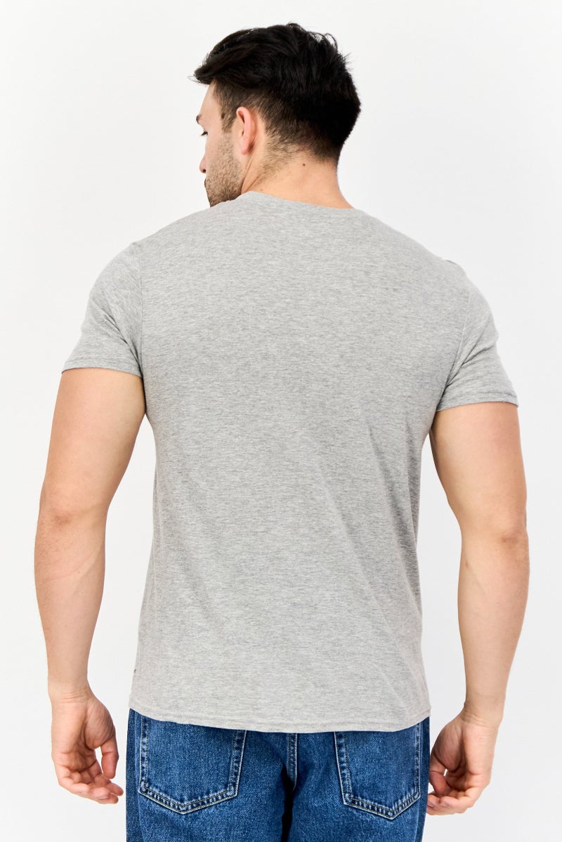 Layer 8 Men 4 Pack Crew Neck Short Sleeve Brand Logo T-Shirt, Multicolor - Image 4