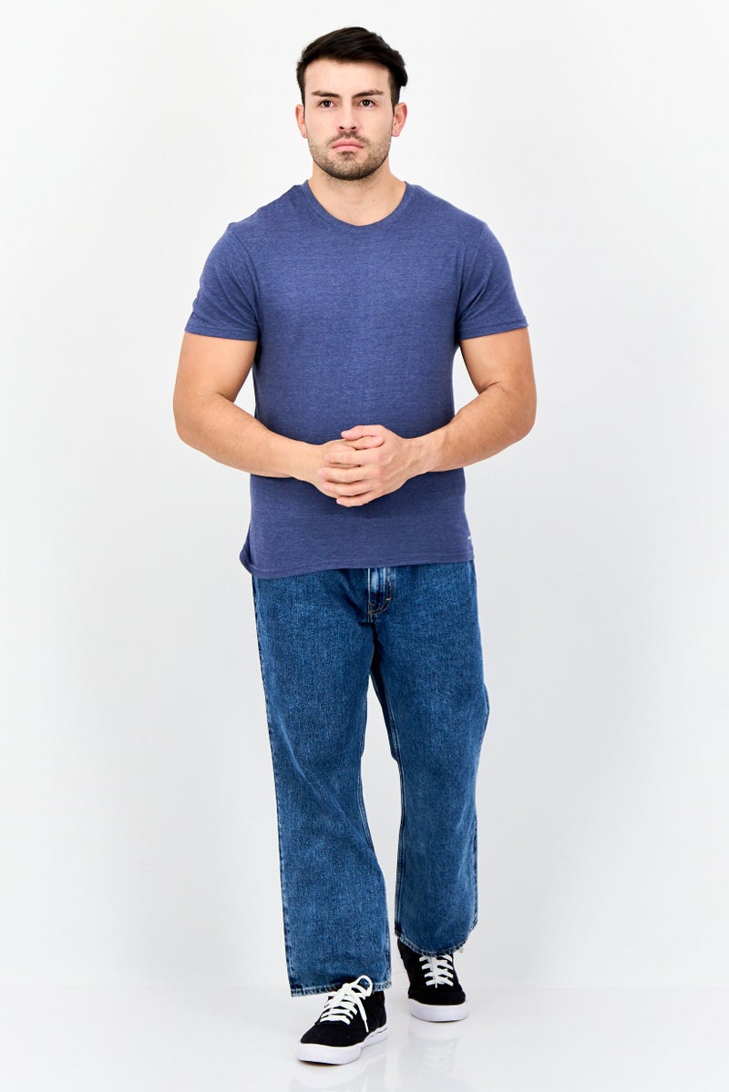 Layer 8 Men 4 Pack Crew Neck Short Sleeve Brand Logo T-Shirt, Multicolor - Image 5