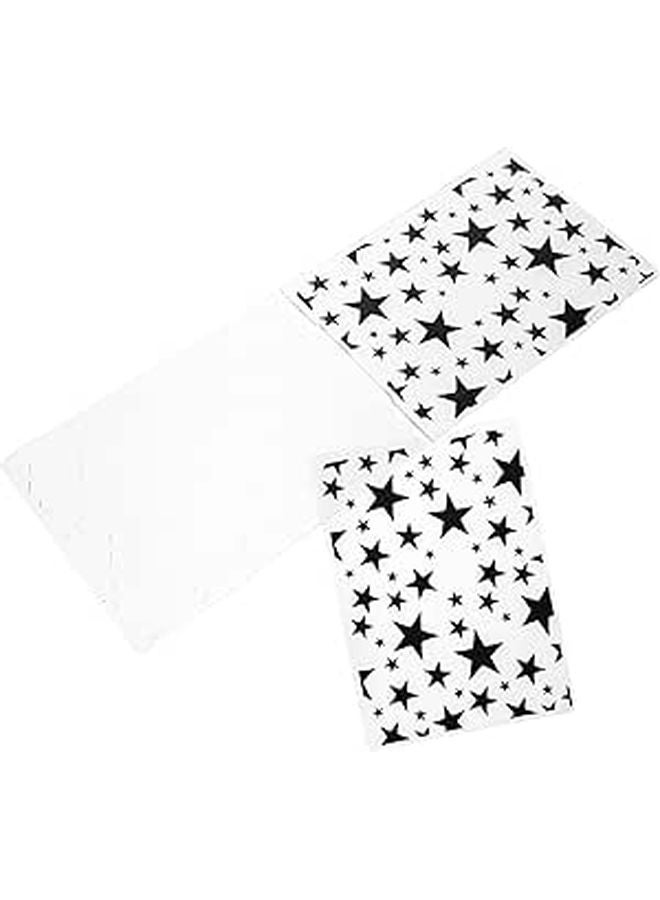 2Pcs Reusable Star Cake Stencils Fondant Molds Baking Decorating Craft Tools - Image 1