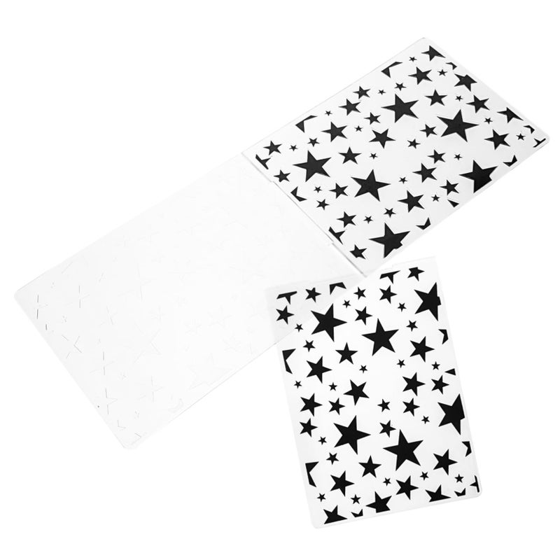 2Pcs Reusable Star Cake Stencils Fondant Molds Baking Decorating Craft Tools - Image 2