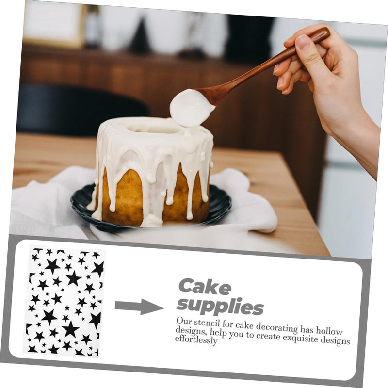 2Pcs Reusable Star Cake Stencils Fondant Molds Baking Decorating Craft Tools - Image 4