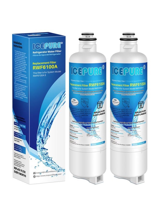 ICEPURE BORPLFTR50 Replacement for Bosch Ultra Clarity Pro Water Filter, Compatible with 12033030 , 12028325, 11025825 , WFC100MF, B36CT80SNS, B36CL80ENS, BORPLFTR55, WFS200MF 2PACK - Image 1