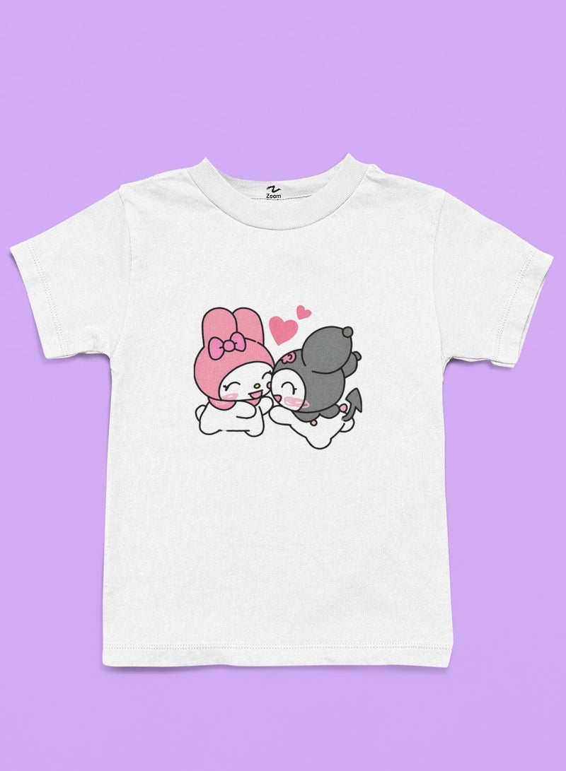 ZOOM My Melody And Kuromi With Heart Design T-Shirt 